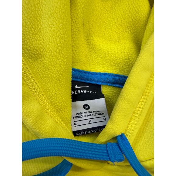 Yellow Nike Jogging Athletic Sweatshirt Hoodie Sz Medium w/ thumbholes - Picture 7 of 8